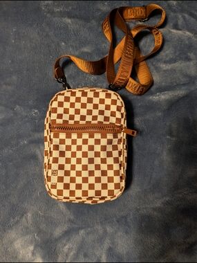 Checkerboard Brown Crossbody Brixley Bag